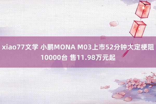 xiao77文学 小鹏MONA M03上市52分钟大定梗阻10000台 售11.98万元起