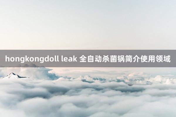 hongkongdoll leak 全自动杀菌锅简介使用领域