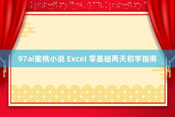 97ai蜜桃小说 Excel 零基础两天初学指南