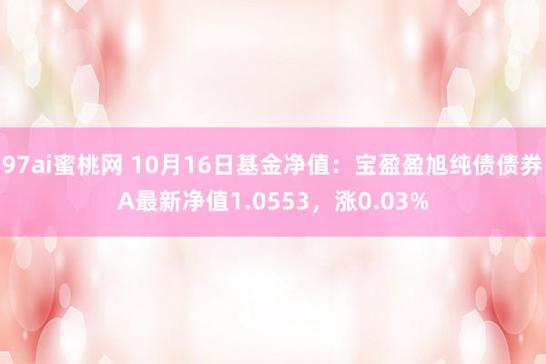 97ai蜜桃网 10月16日基金净值：宝盈盈旭纯债债券A最新净值1.0553，涨0.03%