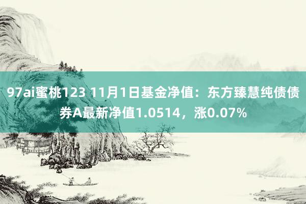 97ai蜜桃123 11月1日基金净值：东方臻慧纯债债券A最新净值1.0514，涨0.07%