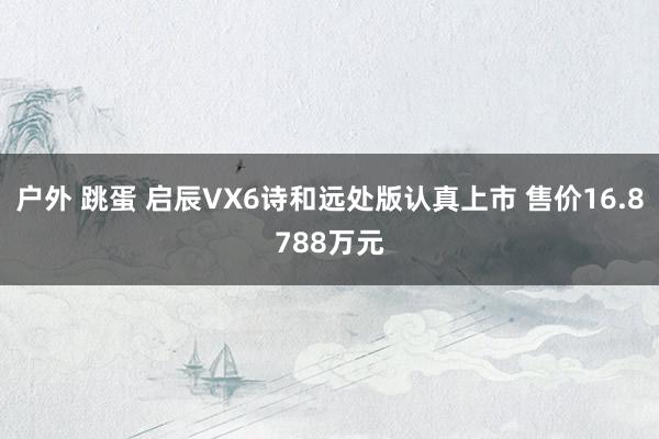 户外 跳蛋 启辰VX6诗和远处版认真上市 售价16.8788万元