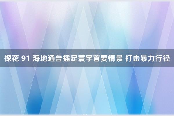 探花 91 海地通告插足寰宇首要情景 打击暴力行径