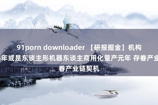 91porn downloader 【研报掘金】机构：2025年或是东谈主形机器东谈主商用化量产元年 存眷产业链契机