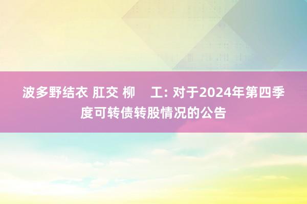 波多野结衣 肛交 柳    工: 对于2024年第四季度可转债转股情况的公告