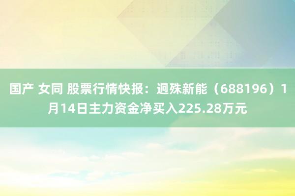 国产 女同 股票行情快报：迥殊新能（688196）1月14日主力资金净买入225.28万元