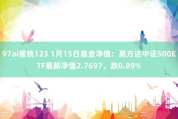 97ai蜜桃123 1月15日基金净值：易方达中证500ETF最新净值2.7697，跌0.89%