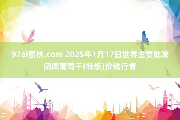 97ai蜜桃.com 2025年1月17日世界主要批发阛阓葡萄干(特级)价钱行情